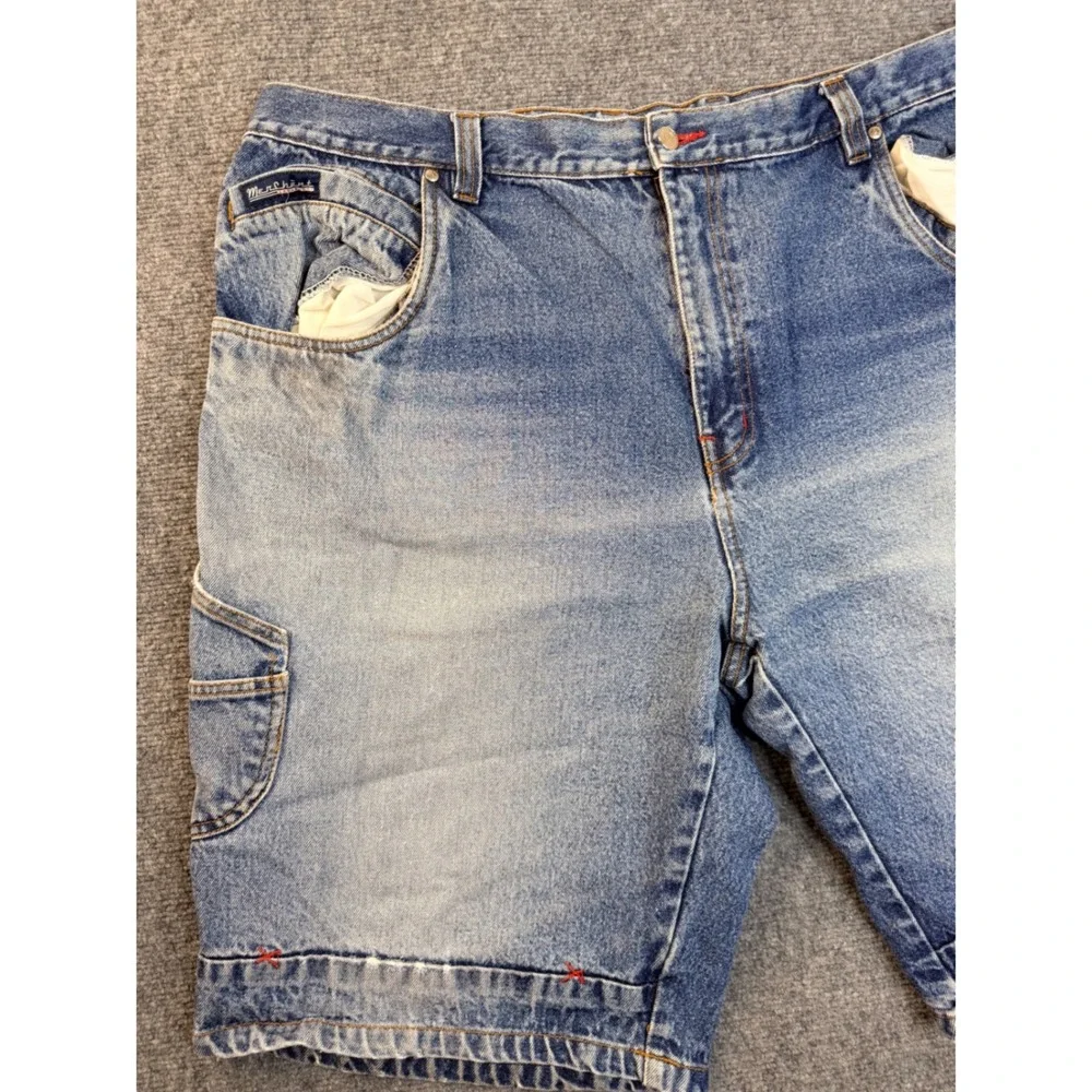 Merchant Jeans Co Mens 44 Blue Cotton Denim Carpenter Shorts Vintage Y2K Workwea